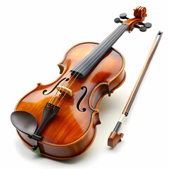 Fototapeta premium A polished violin with a rich wooden body