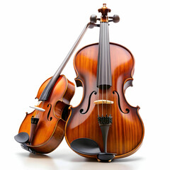 Fototapeta premium A polished violin with a rich wooden body