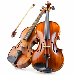 Fototapeta premium A polished violin with a rich wooden body