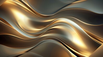 Obraz premium Beige Abstract Wavy Pattern Background with Smooth Flowing Lines, Background with Copy Space 
