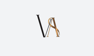 VA, AV , V , A , Abstract Letters Logo Monogram