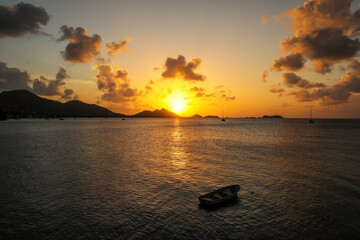 Sunset over Hillsborough Bay, Carriacou Island, Grenada
