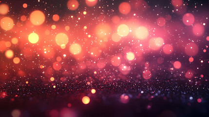 Red Glitter Sparkle Festive Background, Shimmering Lights, Holiday Magic
