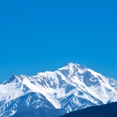 Obraz premium Serene Snow-Capped Peaks Beneath Clear Skies