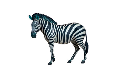 Obraz premium Black and White Stripes Zebra isolated on transparent background