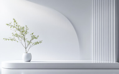 Obraz premium Minimalist Art Sculpture Commercial Landscape