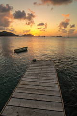 Sunset over Hillsborough Bay, Carriacou Island, Grenada