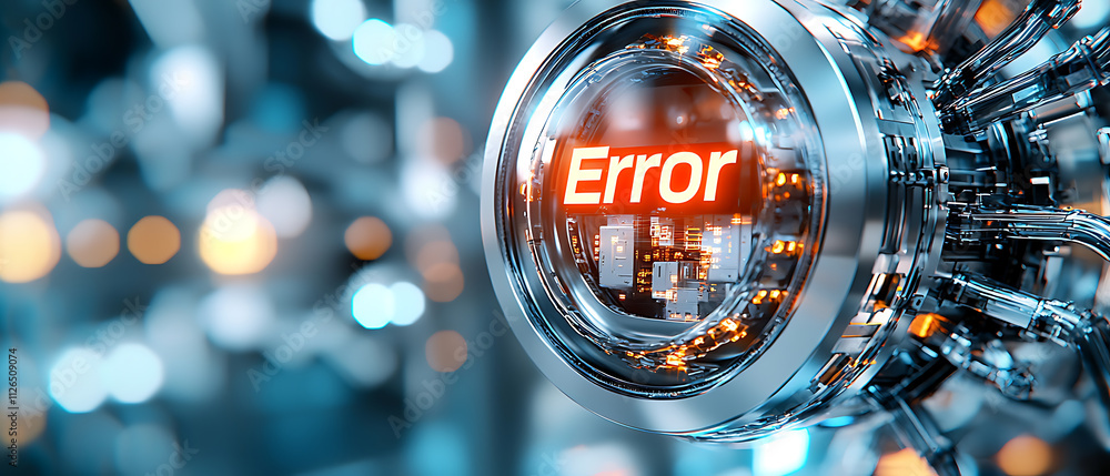Poster addressing supply chain disruption analyzing logistics errors in modern technology environments