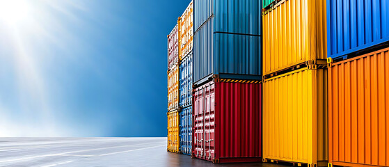 Fototapeta premium Strategies to overcome supply chain disruption in logistics at major port facilities global overview industrial insights