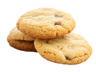 a stack of cookies on a white background