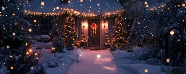 Fototapeta premium Christmas picture frame mock up