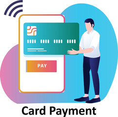 Card Payment Vector Illustration