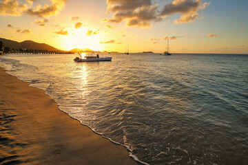 Sunset over Hillsborough Bay, Carriacou Island, Grenada