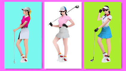 Female golf style