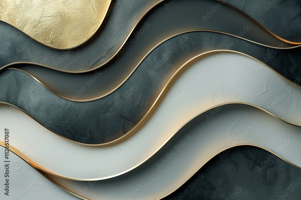 Aufkleber elegant geometric abstract presentation with copy space. generative ai