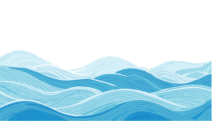 Water waves illustration.