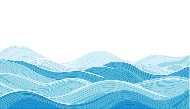 Water waves illustration.