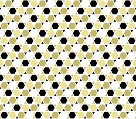 モダンな色分けの籠目文様シームレス背景