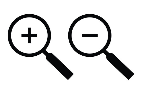 Zoom in zoom out icon symbol sign vector illustration design. Search icon. 