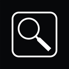 search icon button, magnifying glass loupe sign symbol, magnifier icon. eps 10.