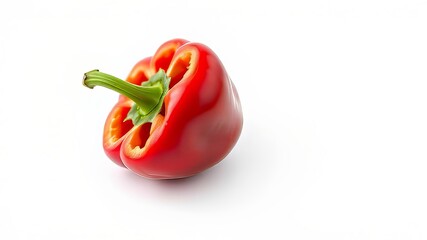 "Vibrant Red Bell Pepper Half