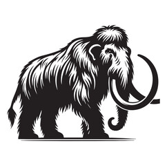Mammoth silhouette vector illustration