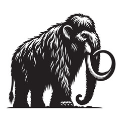 Mammoth silhouette vector illustration
