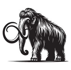 Mammoth silhouette vector illustration