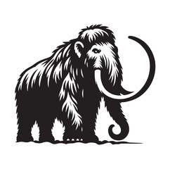 Mammoth silhouette vector illustration