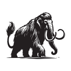 Mammoth silhouette vector illustration