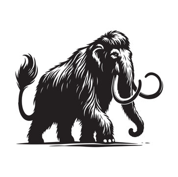 Mammoth silhouette vector illustration