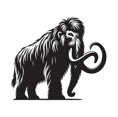 Mammoth silhouette vector illustration