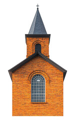 Fototapeta premium Brick Church Steeple Exterior Religious Building Architecture Detail