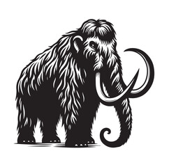 Mammoth silhouette vector illustration