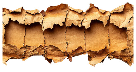 Torn Brown Paper Texture Background Grunge Vintage Antique Craft