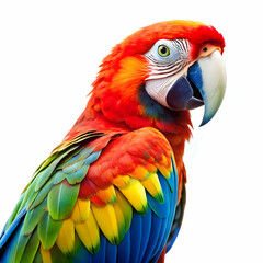 Obraz premium picture of parrot in white background