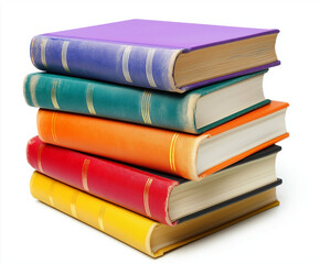 stack of books isolated on white
