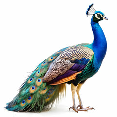 Obraz premium picture of peacock in white background