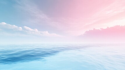 Obraz premium serene ocean view with soft pastel colors