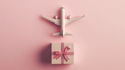 Airplane delivering gift. (1)