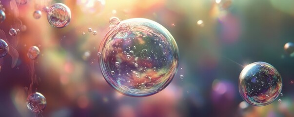 Molecule and water bubble