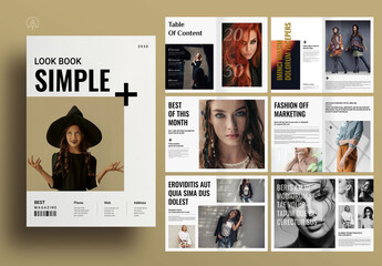 Simple Look Book Fashion Magazine Template