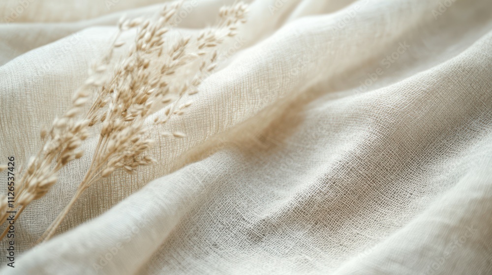 Poster natural linen texture serving as a subtle background