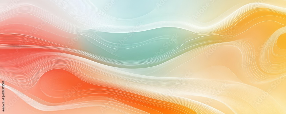 Poster flowing curve lines background