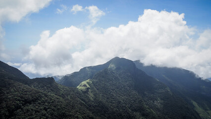 The landscape of Horton Plains National Park in Sri Lanka