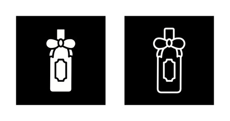 Wine Bottle with Bow Icon Design