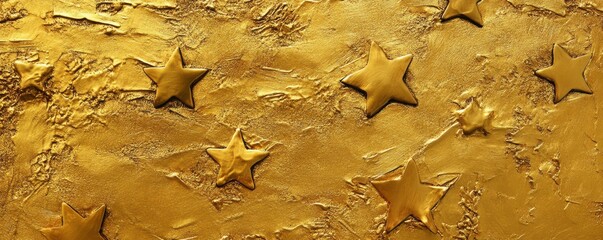 Obraz premium Gold Background with stars