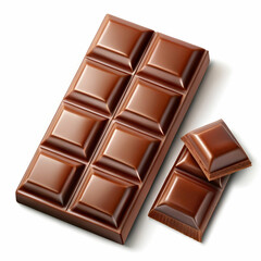 Fototapeta premium big chocolate and small ones isolated on Transparent Background