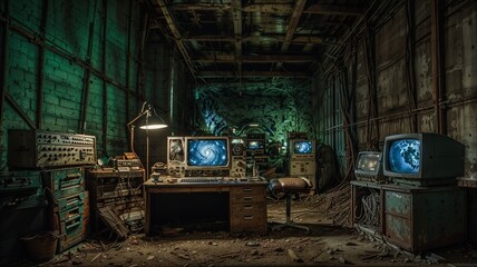 abandoned old gadgets from a bygone era