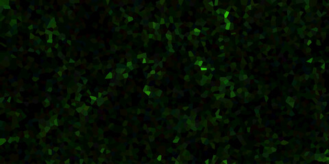 Abstract multicolored background of triangles. Modern realistic seamless glitters grunge background. Distressed green terrazzo texture on a dark background.